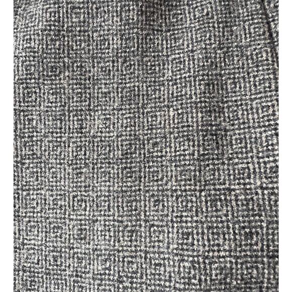 Vintage Tocca 100% Wool Jacket Taupe & Black Geometric Tweedy Size 8 Puff Sleeve - Picture 6 of 8